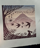 Solstice Sunrise - Original Lino Print