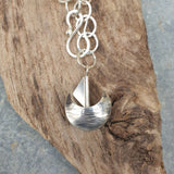 Sailing Boat Pendant with Handmade Chain - Hallmarked