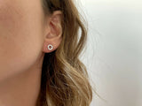 Silver Tree Bark Stud Earrings by Curious Magpie Jewellery 6