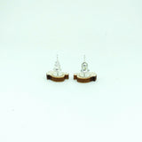 Xmas Sloth Earrings Silver Plated Backs