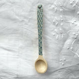 Blackbird and Squares - Hand Painted Wooden Spoon