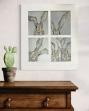 Hares in a Photo Booth - Original Watercolour Painting