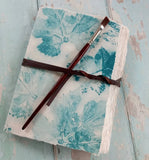 Teal Eco Leaf Print 2