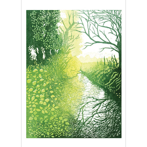 Beth Knight, Riverbank Reflections, Fine Art Greeting Card