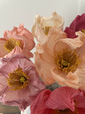 Handmade Paper Poppies - Flower Sculpture
