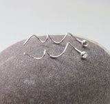 Silver Studs - Recycled Silver Spiral Earrings