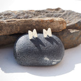 Tiny Silver Bowtie Earring Studs