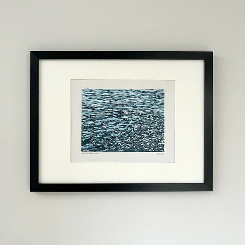 North Sea August - Linocut Print
