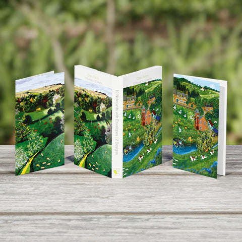 A beautiful book-style wallet containing 10 cards (5 cards of 2 designs) by artist Sheena Griffiths-Baker