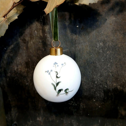 Water Forget-Me-Not Bauble Decoration - Fine China