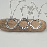 Silver Hoop Pendant Necklace
