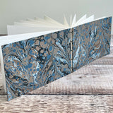 Blue & Bronze Marbled - Handcrafted Watercolour Sketchbook
