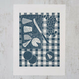 Cheeseboard Lino Print