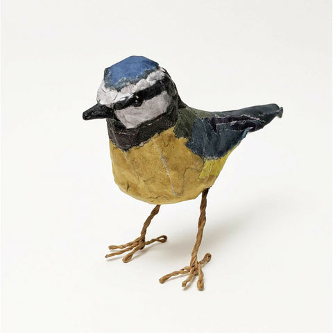 Blue Tit - Papier-Mâche Sculpture