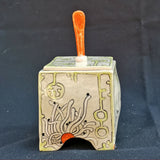 New Beginnings Lidded Jar - handmade ceramic