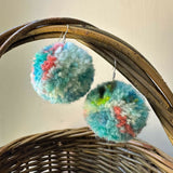 Egyptian Seas British Wool Pom-pom Earrings