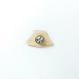 Yellow Tent Pin Badge Back