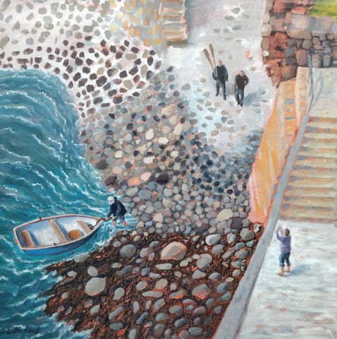 Cath Read, Going Fishing, Fine Art Greeting Card