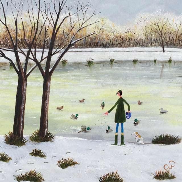 Chris Williamson, Feeding The Ducks, Blank Art Card