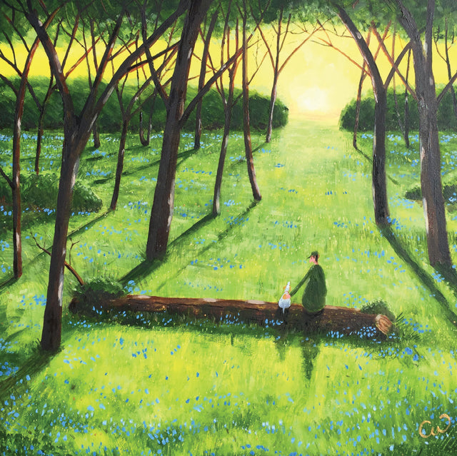 Chris Williamson, In The Bluebell Woods, Blank Art Card