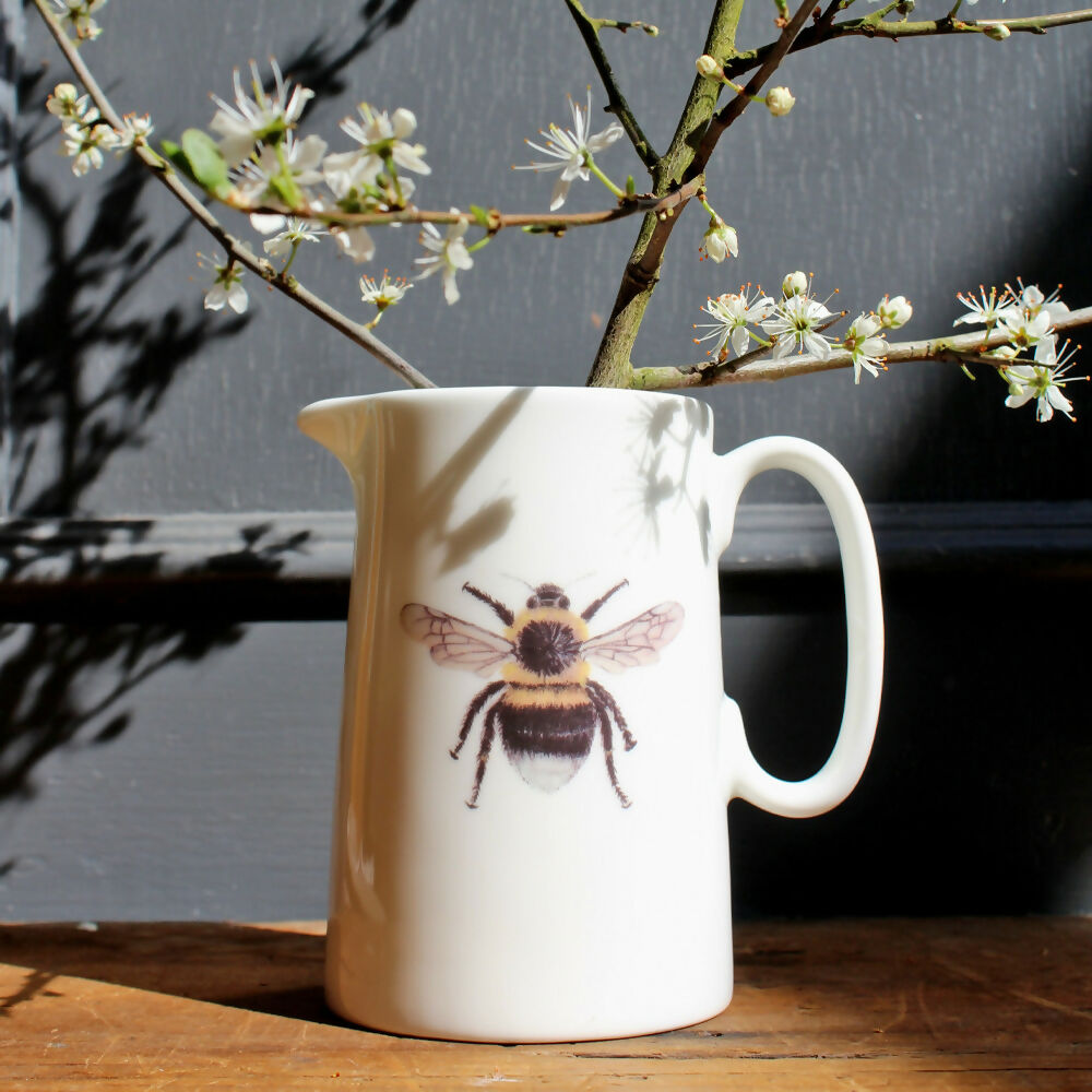 Bee - Half Pint Bone China Jug