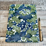 Blue & Green Floral Kimono Silk - Journal
