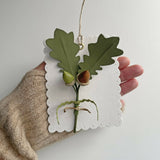 Keepsake Hanging Oak Leaves and Acorns