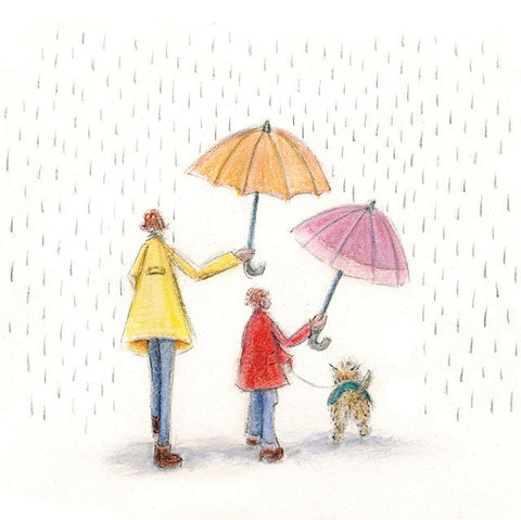 Dotty Earl, Umbrellas, FIne Art Greeting Card