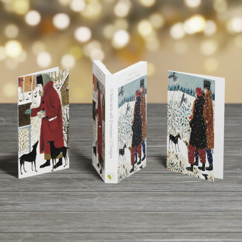 Dee Nickerson, Collecting The Post +  Winter Walk With Dogs, Set of note cards