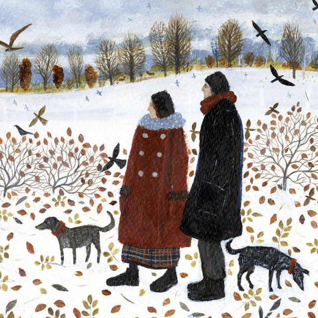 Dee Nickerson, Out With The Dogs, Blank Art Card