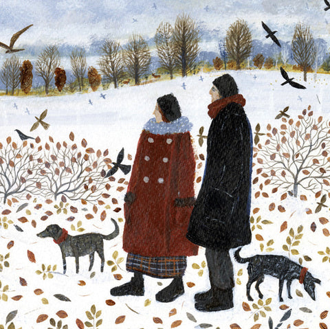 Dee Nickerson, Out With The Dogs, Blank Art Card