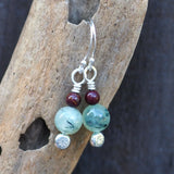 Semi-Precious Bead Dangle Earrings