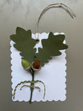 Keepsake Hanging Oak Leaves and Acorns