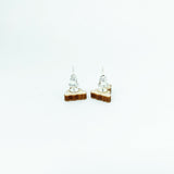 Swim Earrings Silver Plated Backs