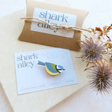 Blue Tit - Hand Painted Brooch