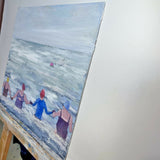 Girls To The Buoy - Original Painting - Acrylic on Board