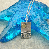 Rectangular Silver Beach Pendant