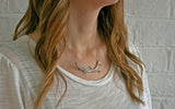 Silver Branch Necklace Curious Magpie being worn 3