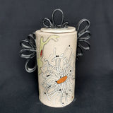Garden Angel Lidded Jar- handmade ceramic