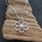 Silver Daisy Pendant Necklace