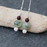Semi-Precious Bead Dangle Earrings