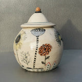 Flowertown Treasure Jar - handmade ceramic