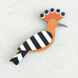 Hoopoe - Hand Painted Brooch