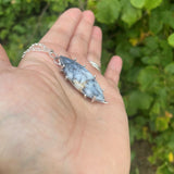 Dendritic opal pendant necklace 5