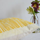 Paperwhites Cotton Cushion - Plant Dyed & Block Printed By Hand