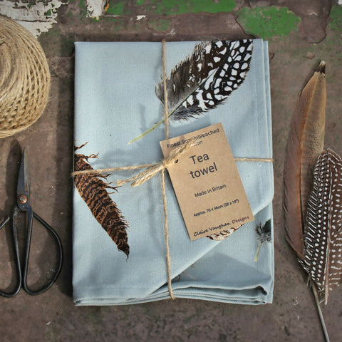 Feather & Egg Tea Towel