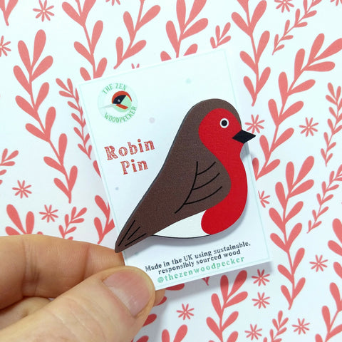 Robin Pin Badge