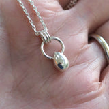 Solid Silver Teardrop Pendant Necklace