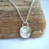 Silver Daisy Pendant Necklace