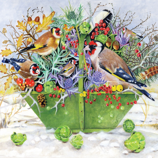 E B Watts, Goldfinchs and Brussels Sprouts